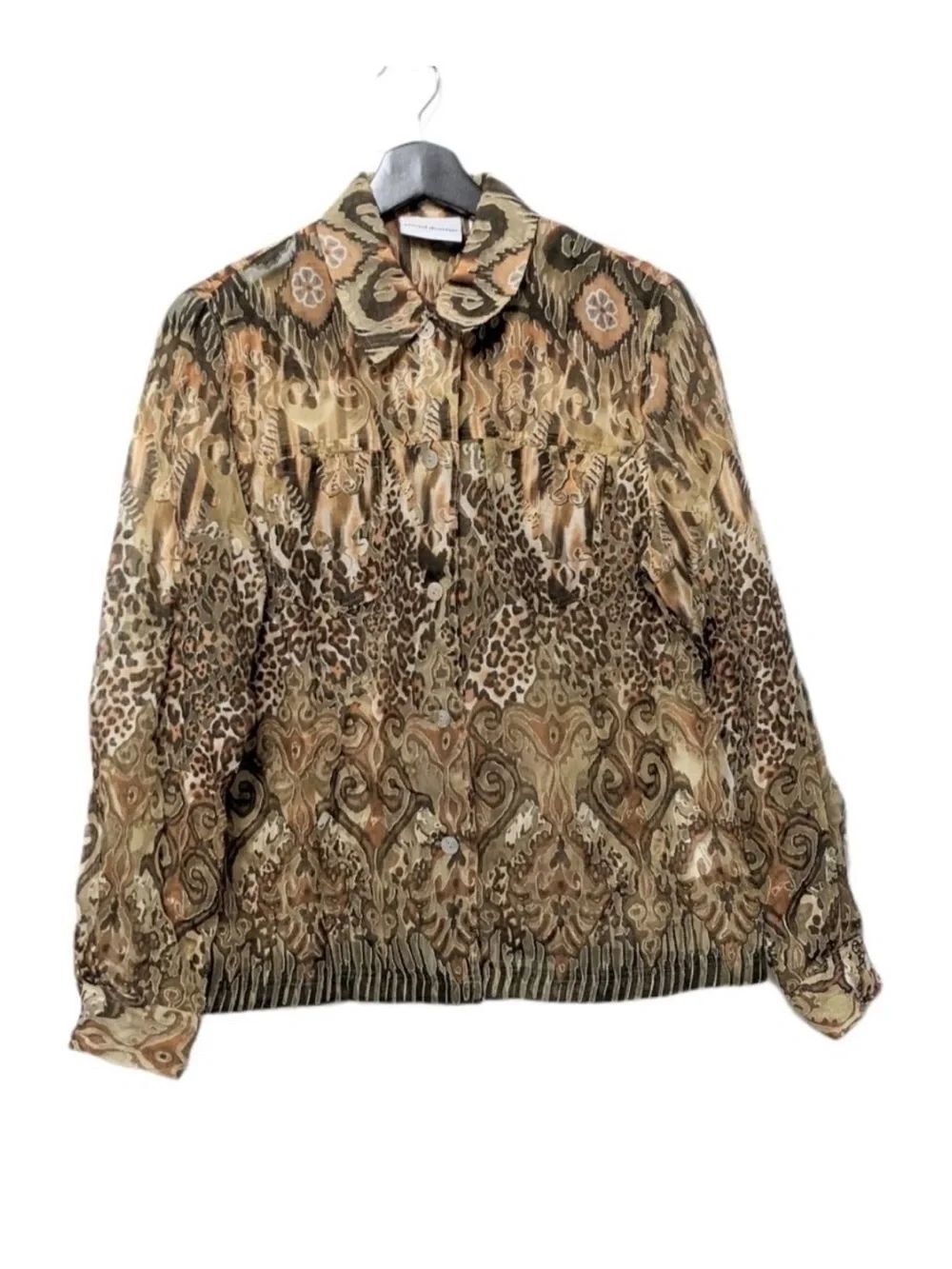 ALFRED DUNNER Sheer Animal Leopard Print Jacket 8